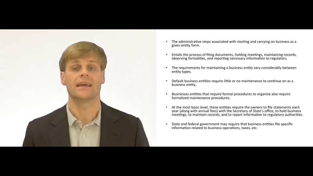 'Video thumbnail for How to Maintain a Business Entity'