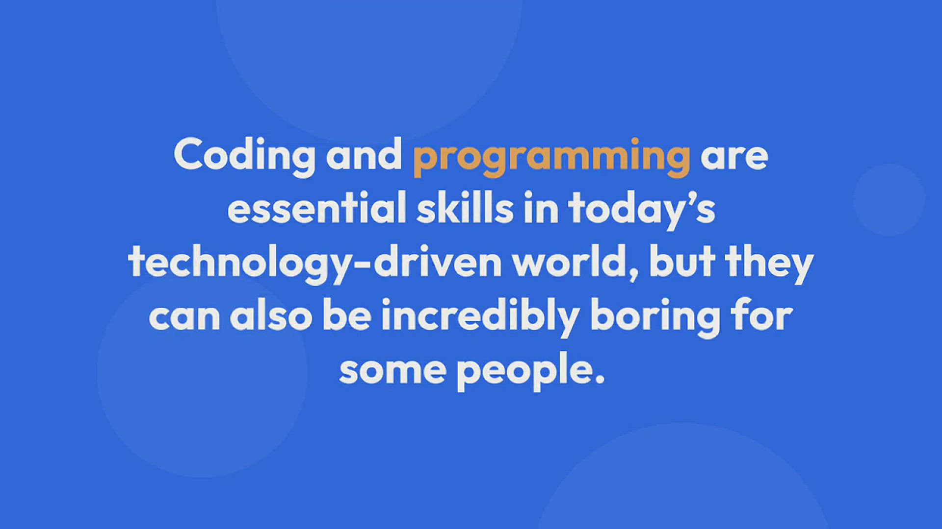 'Video thumbnail for Why Coding and programming is so boring'