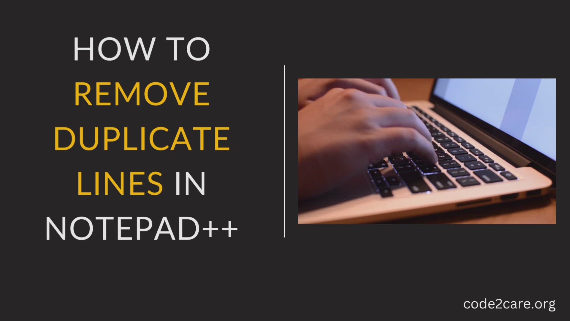 'Video thumbnail for How to remove duplicate lines in Notepad++'