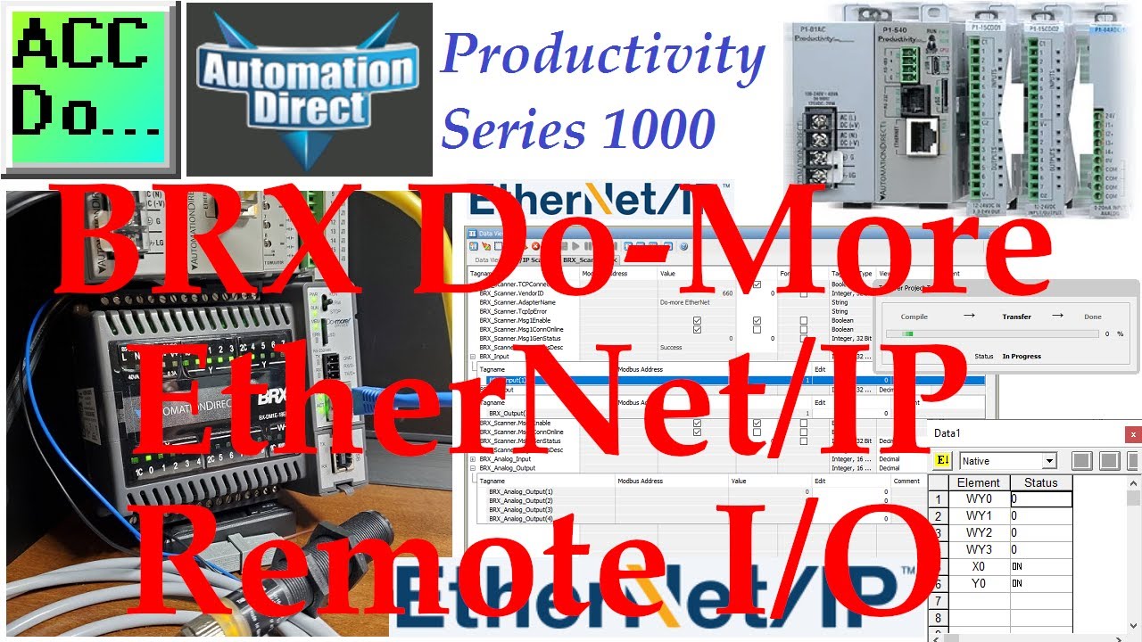 'Video thumbnail for Productivity 1000 Series PLC BRX Do-More EtherNet/IP Remote IO'