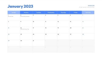 'Video thumbnail for PowerPoint Calendar Template 2023 Free Download'