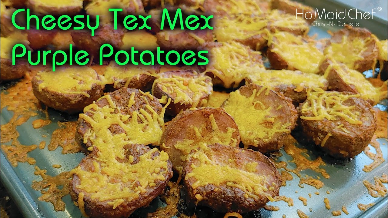 Video thumbnail for Cheesy Tex Mex Purple Potatoes | Dining In With Danielle
