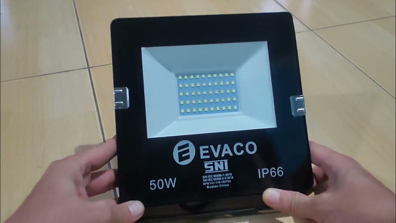 Video thumbnail for Unboxing Lampu LED Sorot Evaco 50Watt Murah & Awet