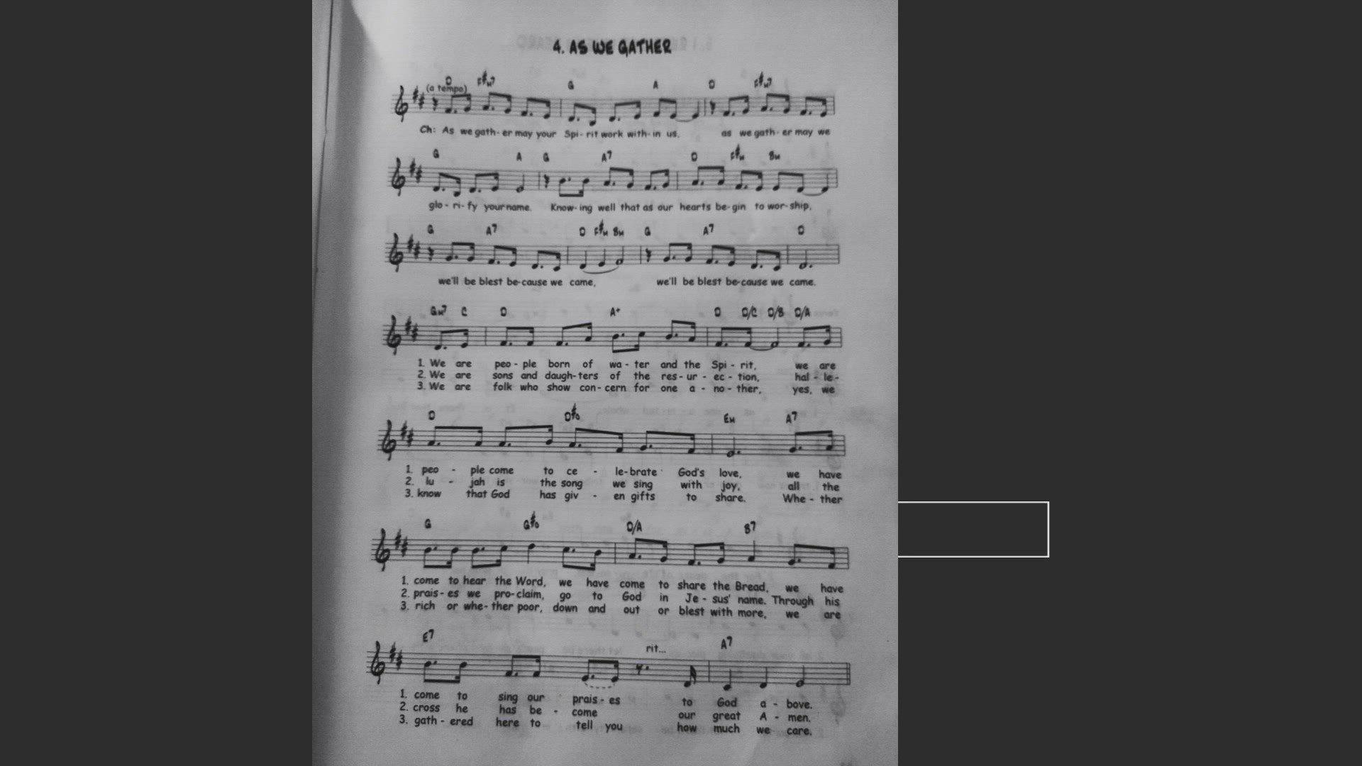 'Video thumbnail for As we gather - Catholic Mass Song Sheet Music'