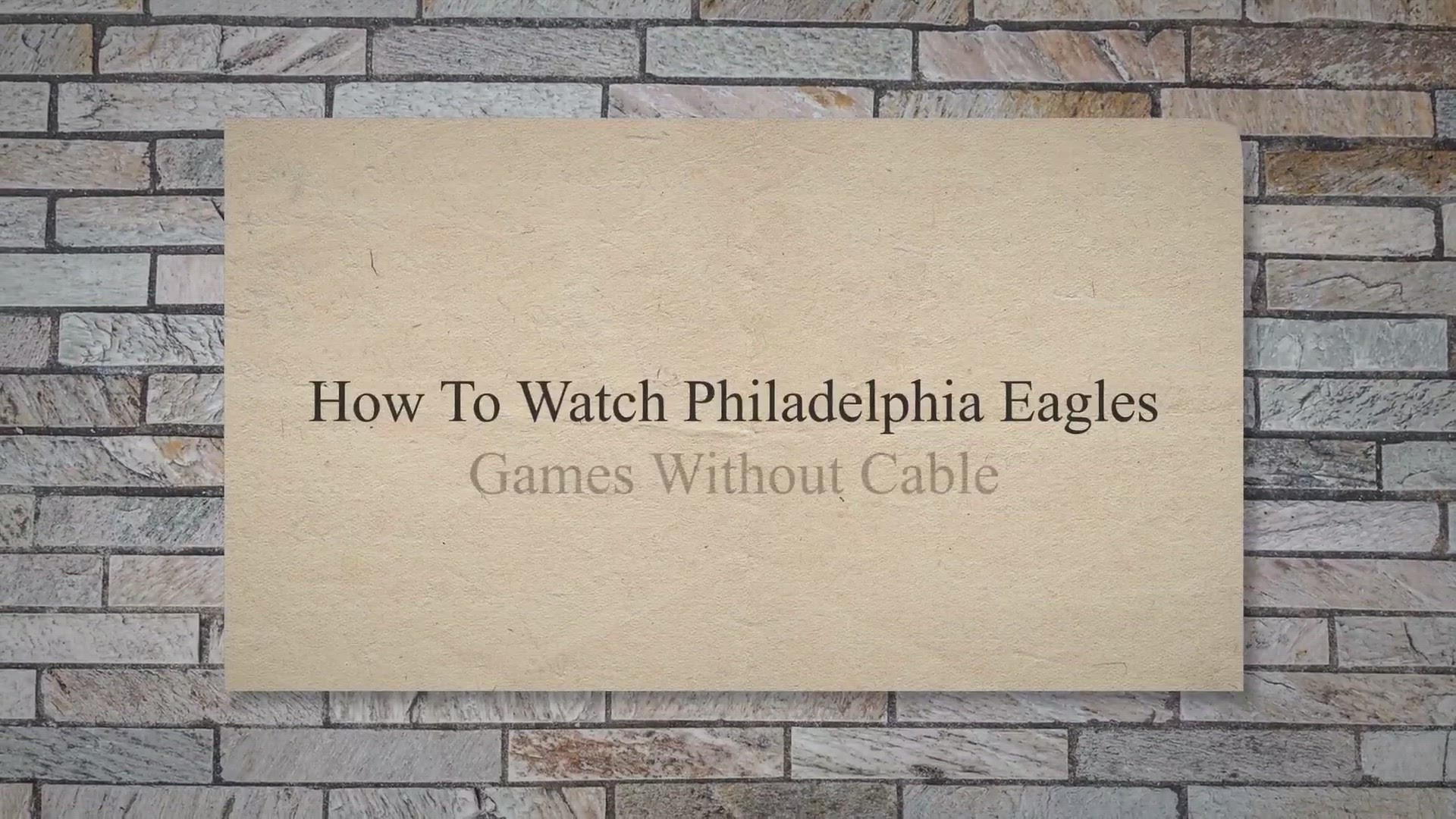 Video thumbnail for How To Watch Philadelphia Eagles Live Online Without Cable in 2022