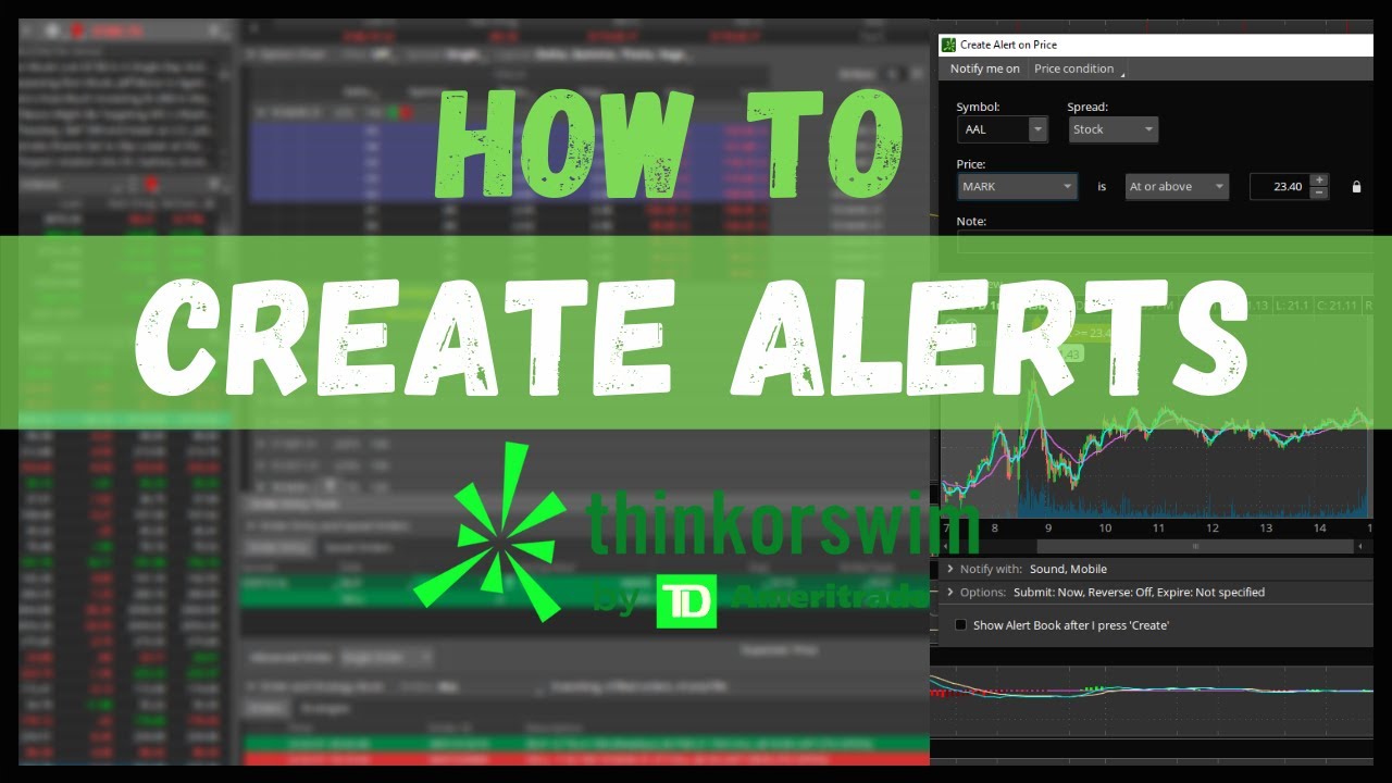 'Video thumbnail for How to Create Alerts | ThinkorSwim | Basic alerts and study alerts'
