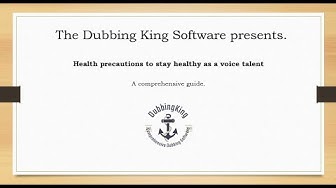'Video thumbnail for Health Precautions To Stay Healthy, As A Voice Talent (Case Study)'