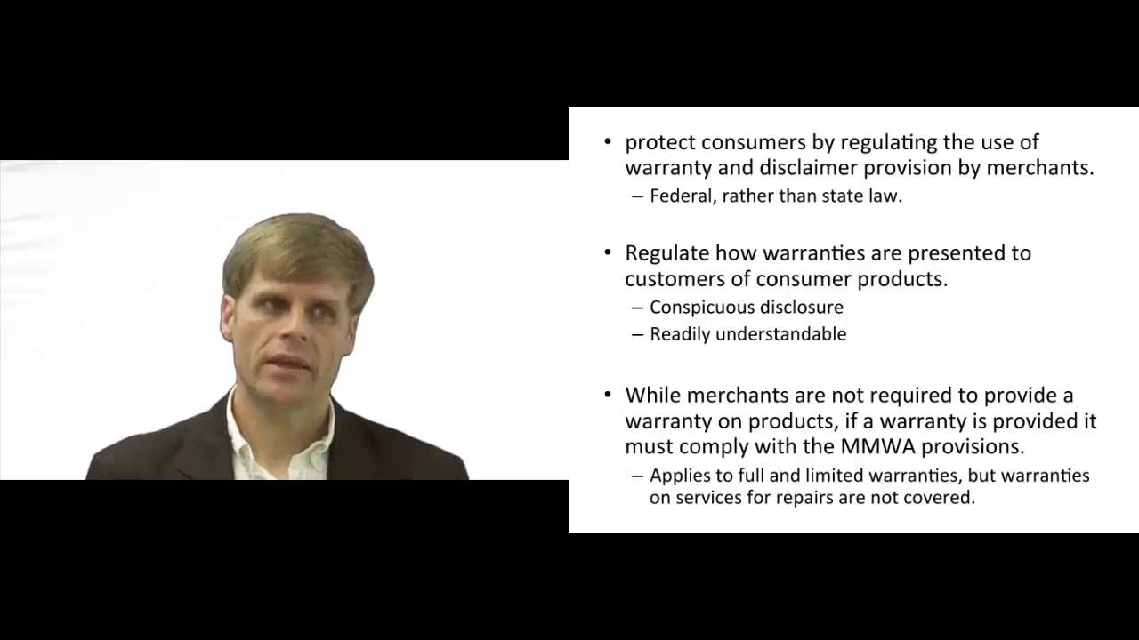 'Video thumbnail for Magnuson Moss Warranty Act'