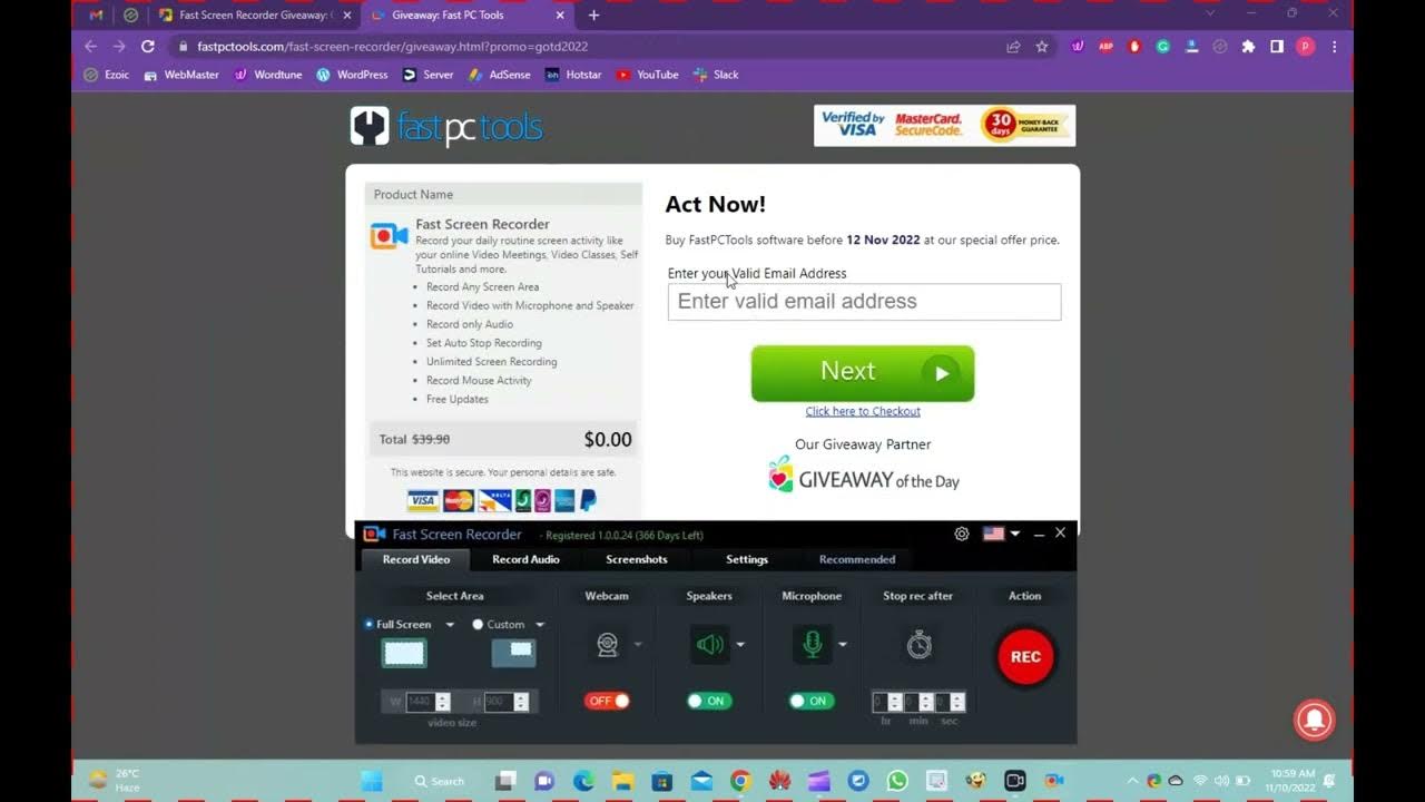 'Video thumbnail for Fast Screen Recorder Giveaway: Grab your Free License Code here!'