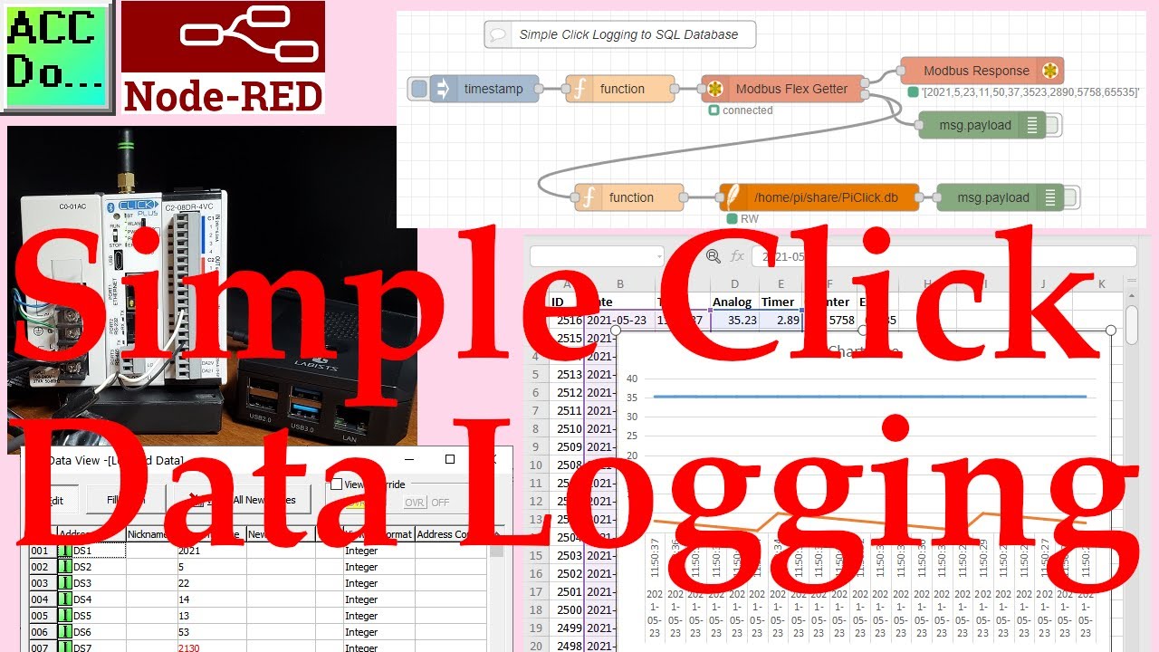 'Video thumbnail for Simple Click PLC Data Logging'