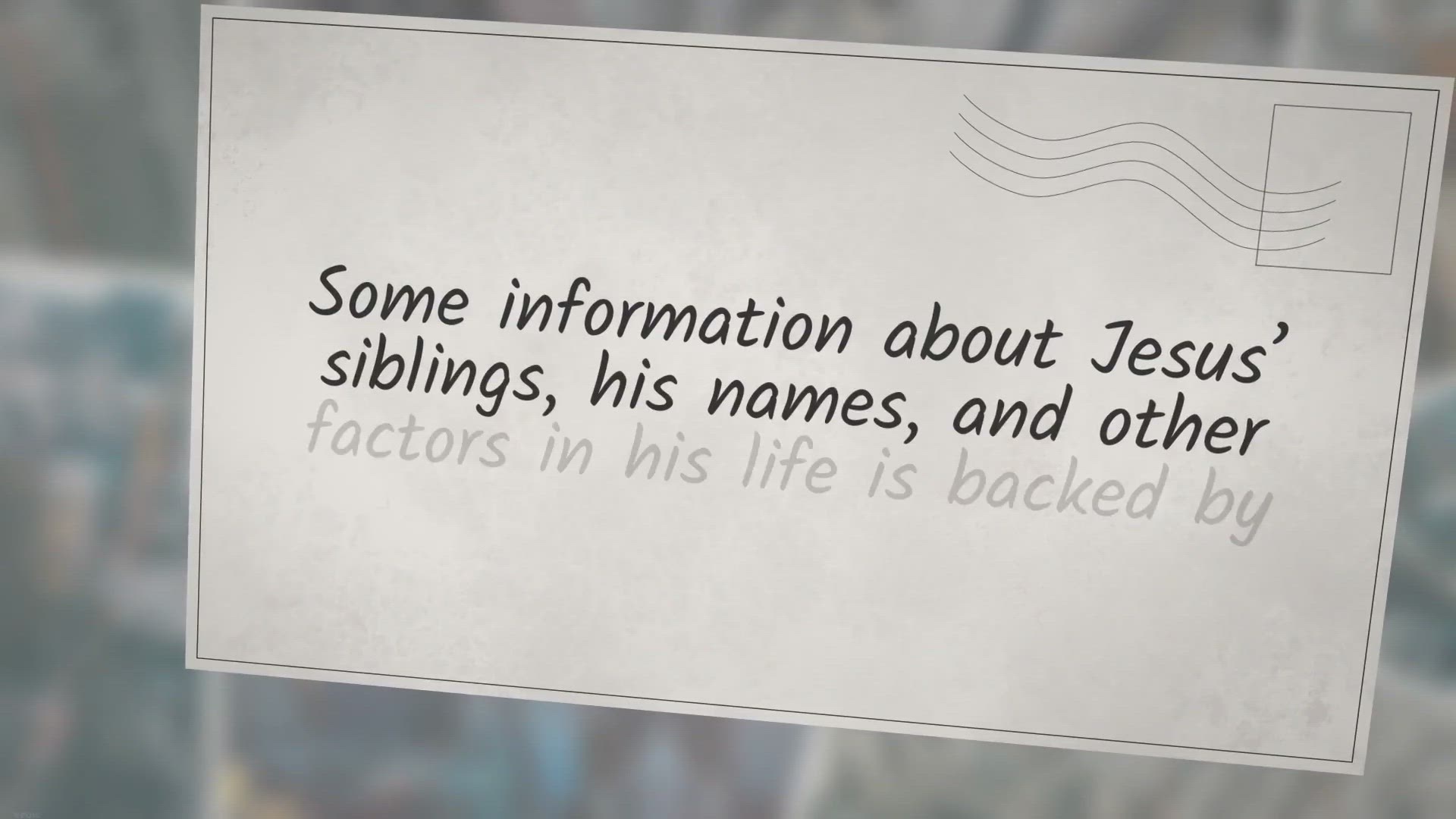 Video thumbnail for Did Jesus Have a Last Name? No.