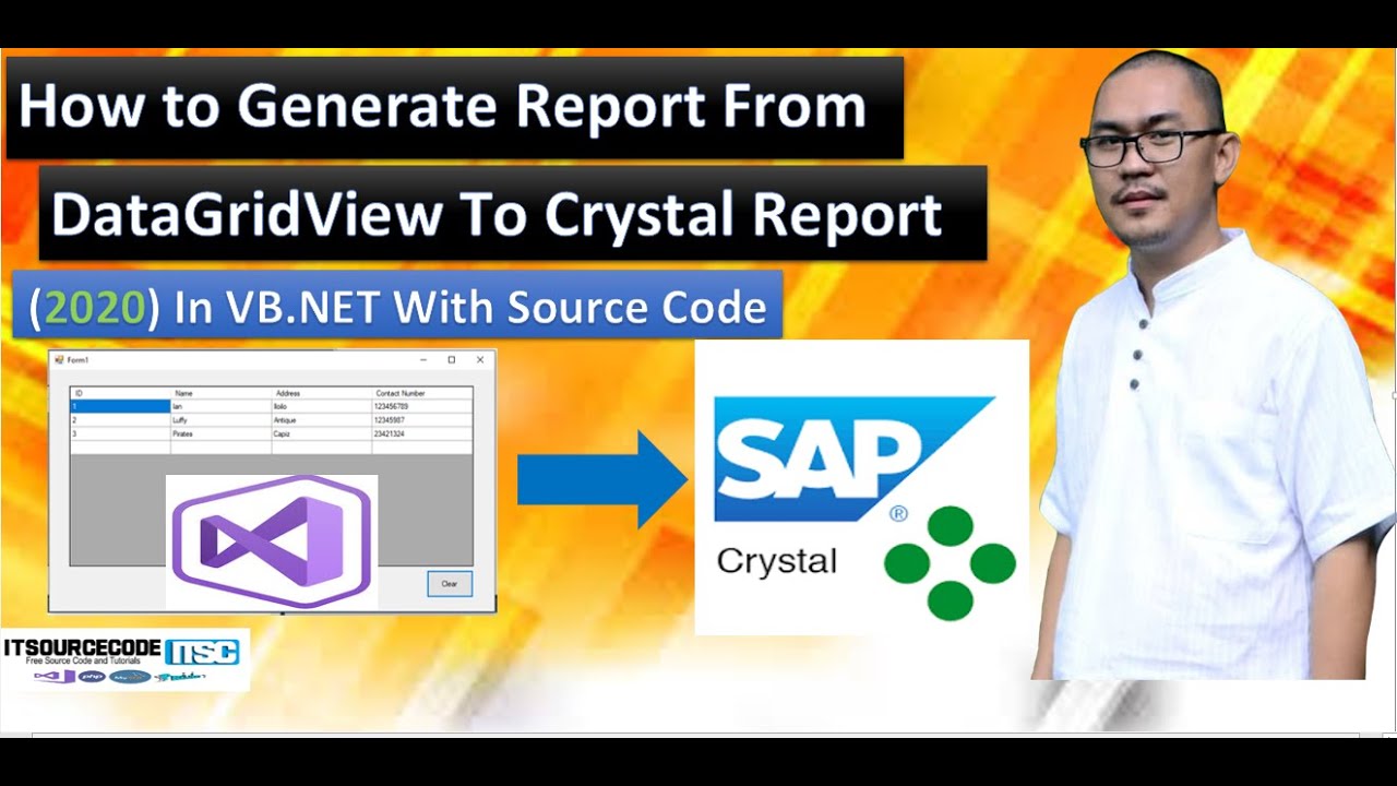 'Video thumbnail for How To Generate report From DataGridView To Crystal reports in VB.Net With Free Source Code 2020'