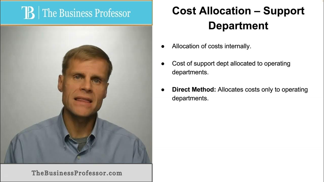 'Video thumbnail for Cost Allocation - Support Department'