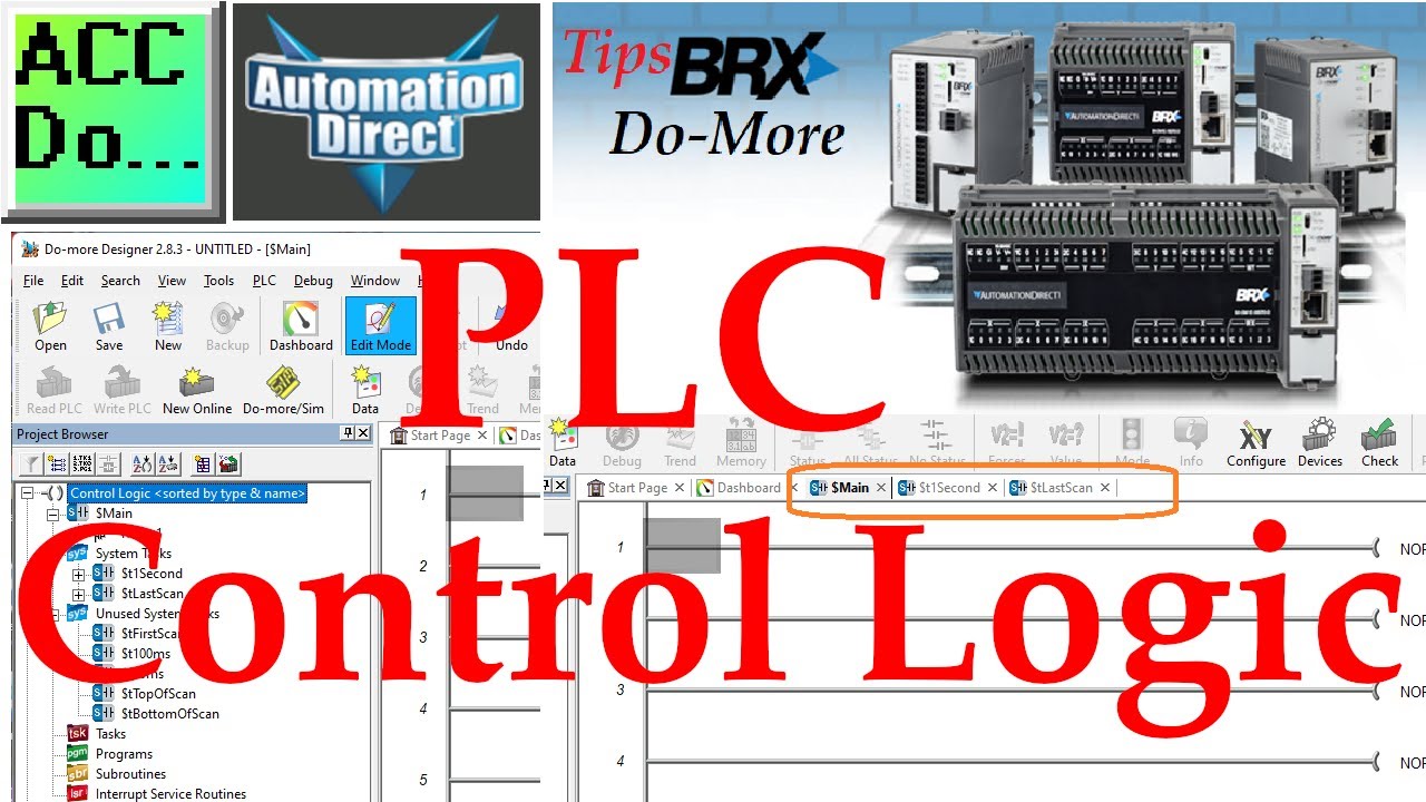 'Video thumbnail for BRX Do-More PLC Control Logic - Ladder Logic Execution'