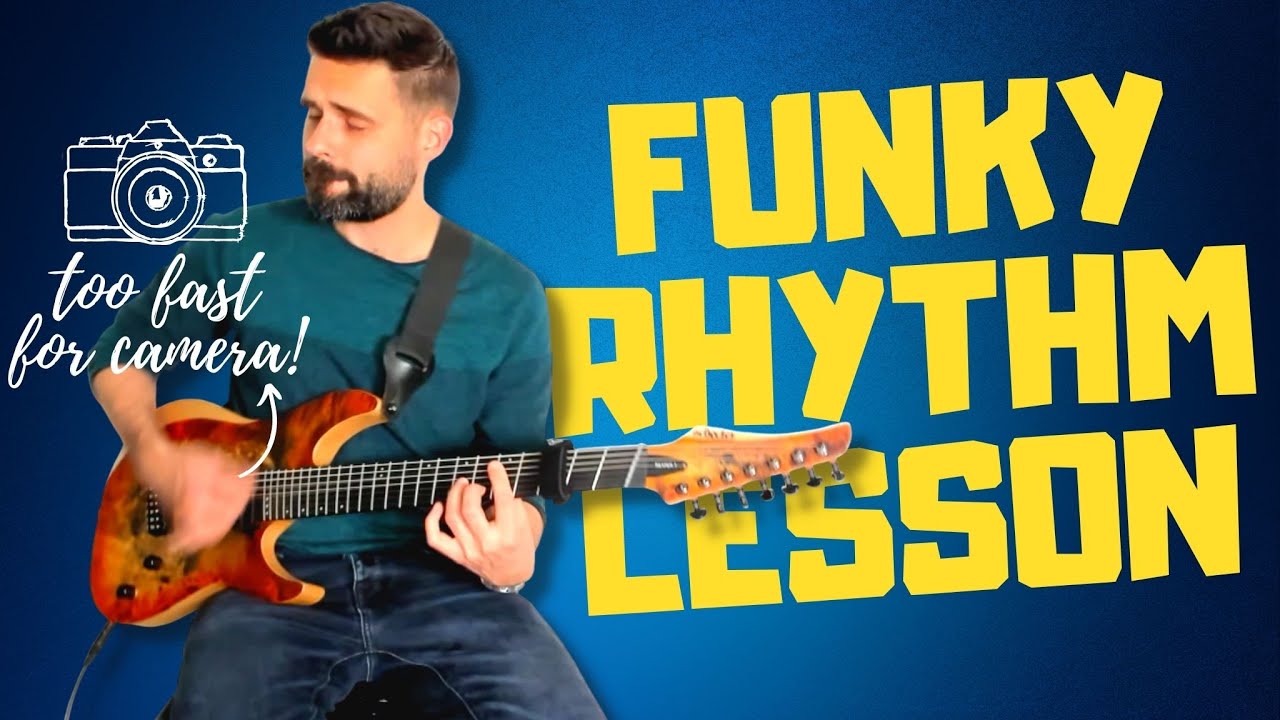 Video thumbnail for Funky rhythm guitar lesson beginner to advanced: adding16th ghost notes to your playing