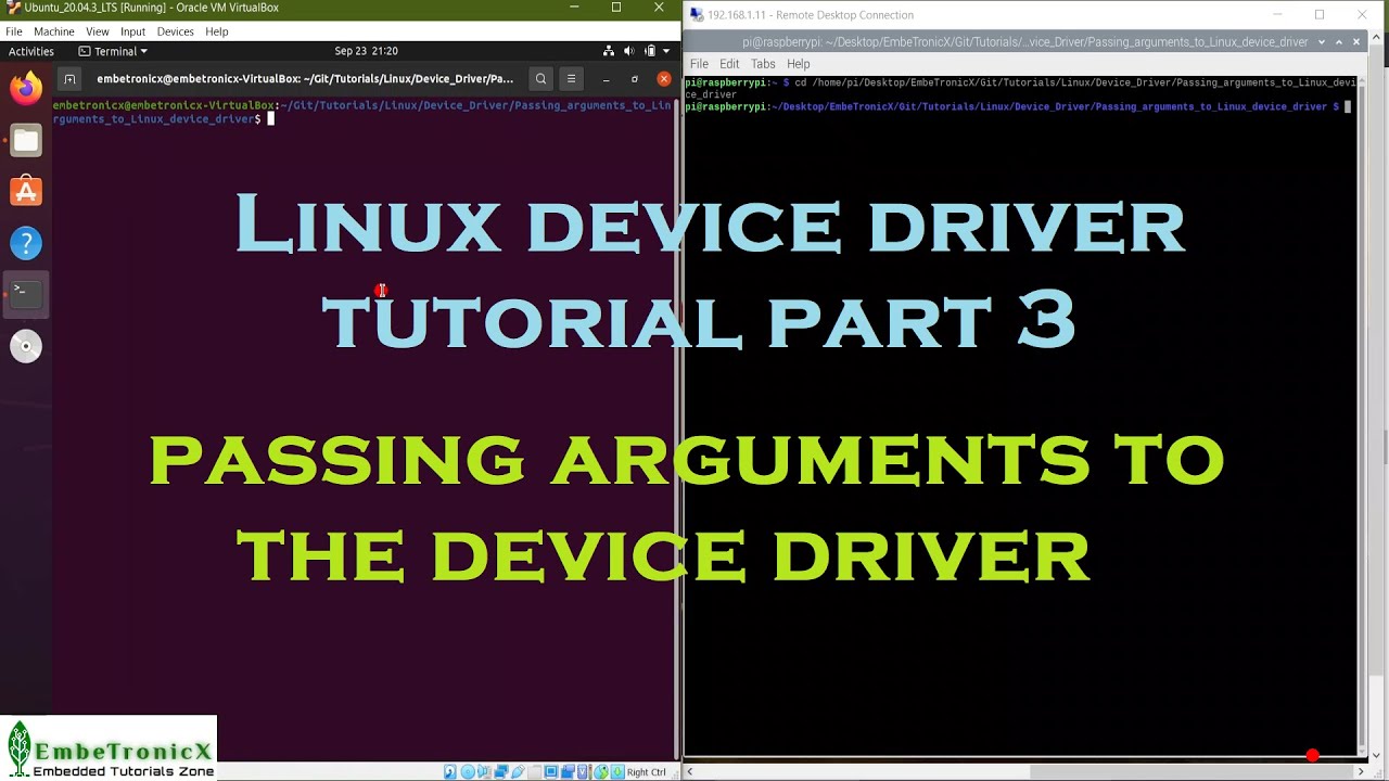 Video thumbnail for Linux Device Drivers Part 3 - Passing Arguments to Linux Device Driver