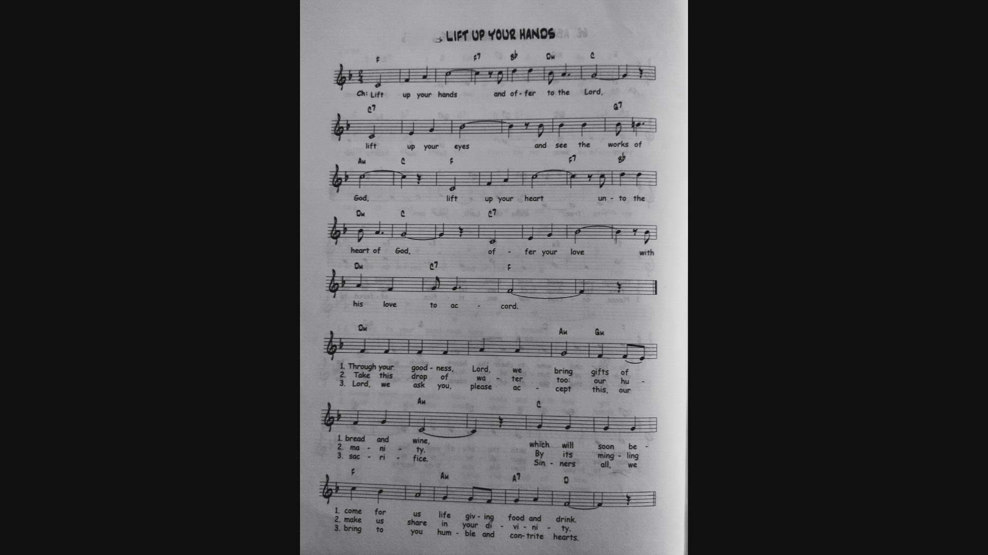 'Video thumbnail for Lift Up Your Hands - Catholic Mass Song Sheet Music'