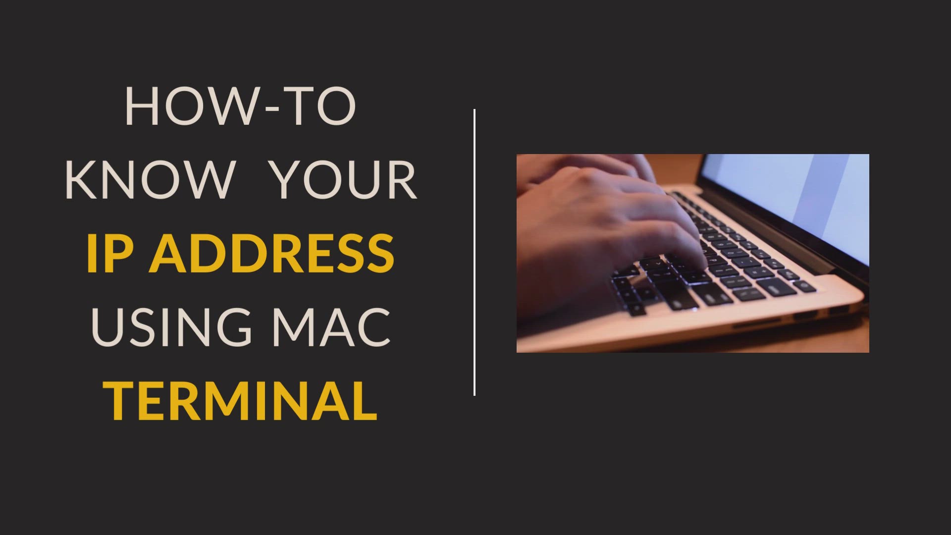 'Video thumbnail for Get IP Address using Mac Terminal'