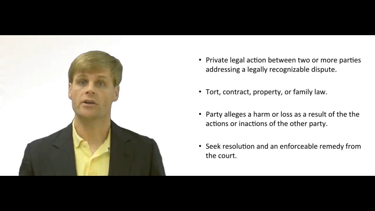 'Video thumbnail for What is a Civil Lawsuit?'
