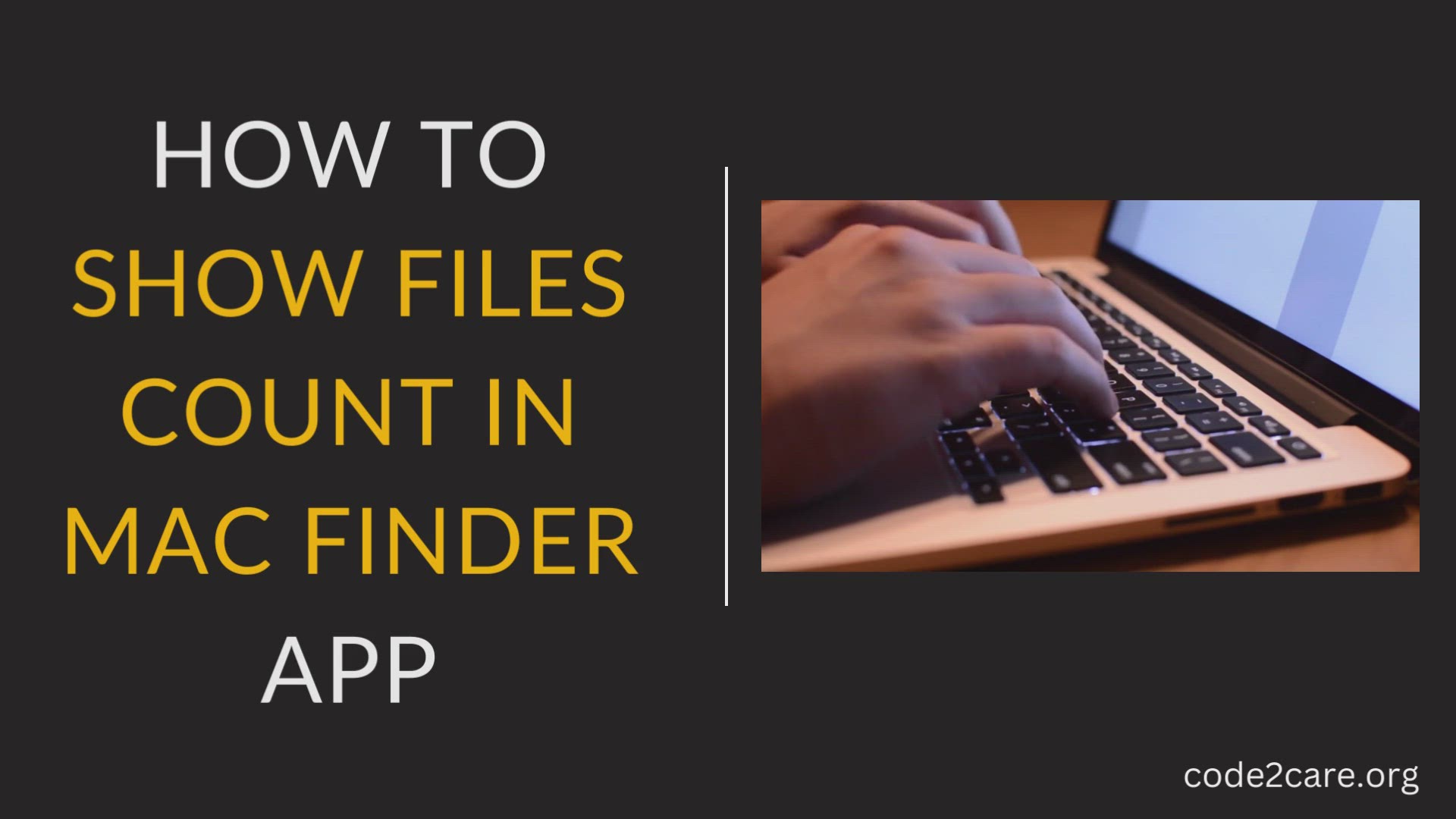 'Video thumbnail for How to show count of files and folders in Finder App on Mac'