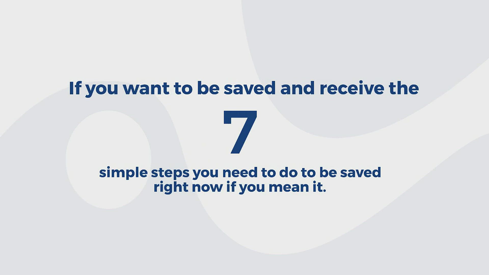 Video thumbnail for how to be saved from sin