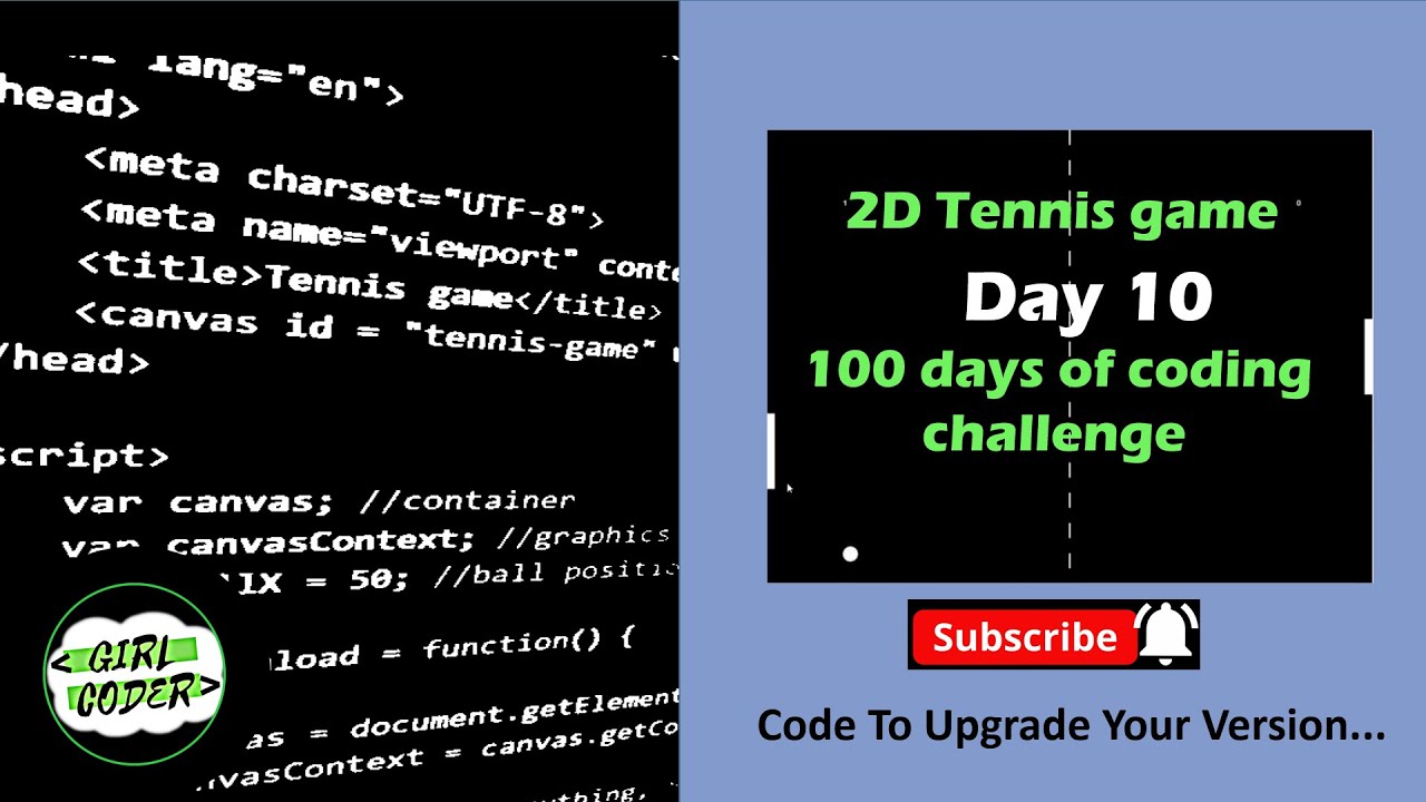 Video thumbnail for Day 10 in the journey of 100 days of code challenge | 2D Game