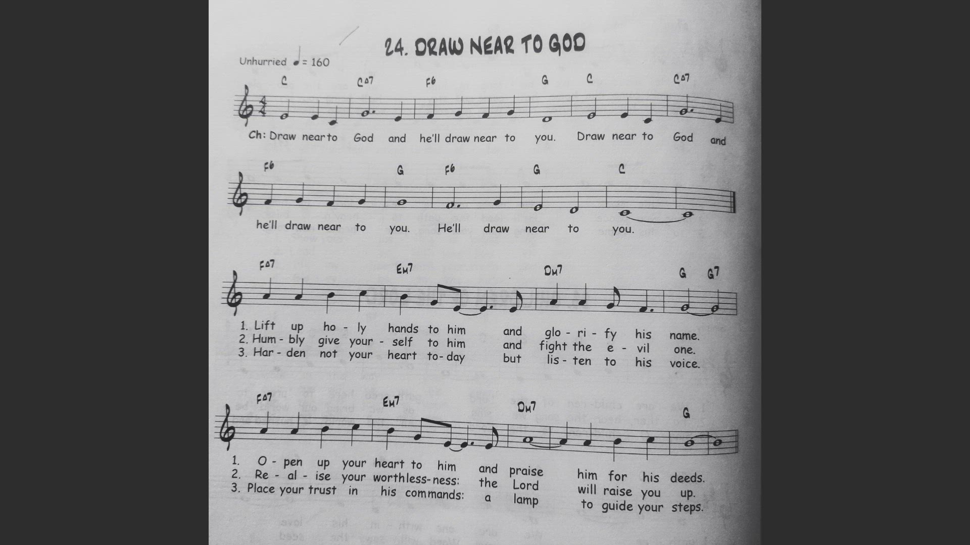 'Video thumbnail for Draw Near To God - Catholic Mass Song Sheet Music'