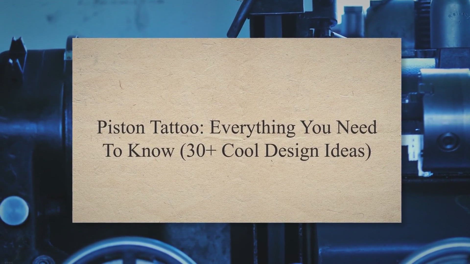 Video thumbnail for Piston Tattoo: Everything You Need To Know (30+ Cool Design Ideas)