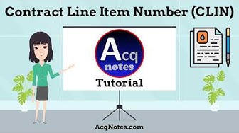 'Video thumbnail for Contract Line Item Number (CLIN) Tutorial'