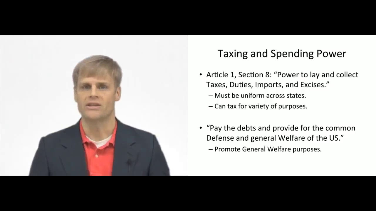'Video thumbnail for The Taxing and Spending Power - Explained'