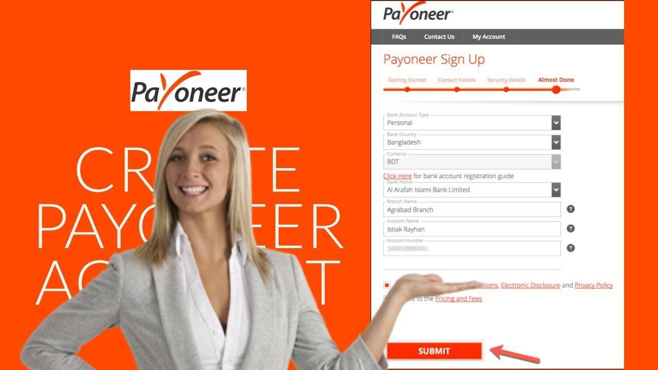 'Video thumbnail for how to create payoneer account ?'