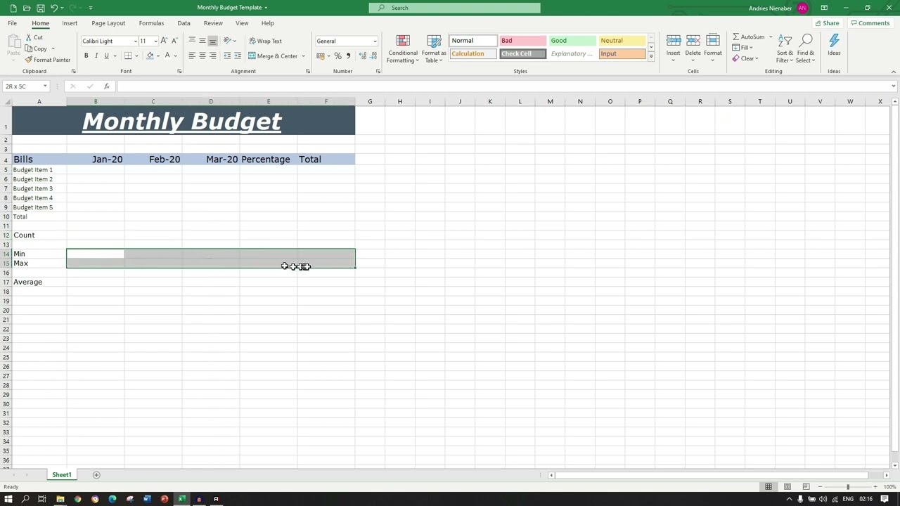 Video thumbnail for Create Custom Templates in Excel