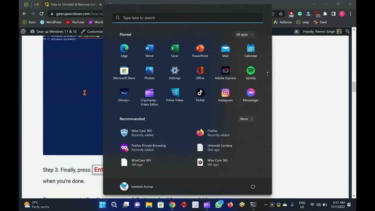 'Video thumbnail for How to Remove and Uninstall Cortana from Windows 11?'
