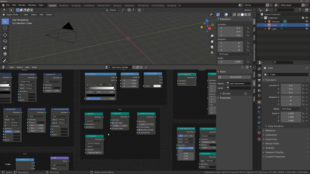 Video thumbnail for Basic Overview Of The Geometry Nodes System In Blender 2.92