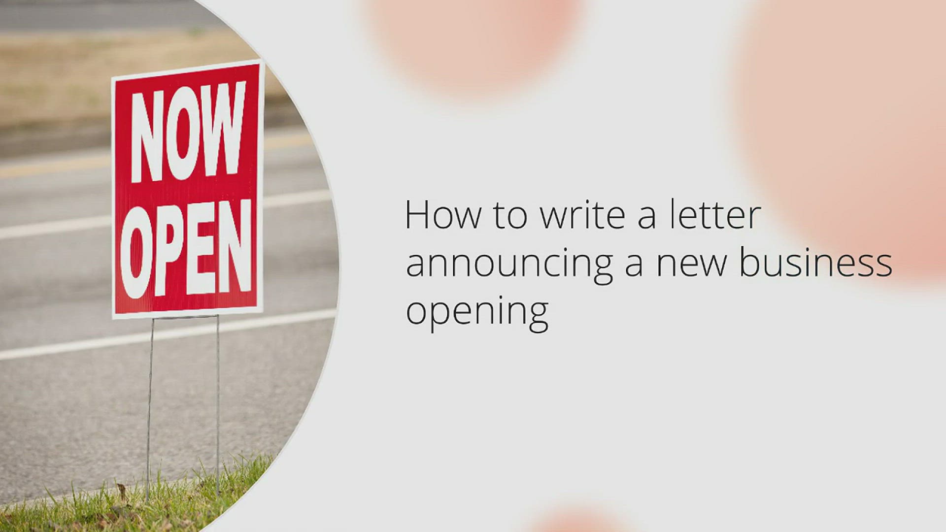 Video thumbnail for How to write a letter to announce a new business opening