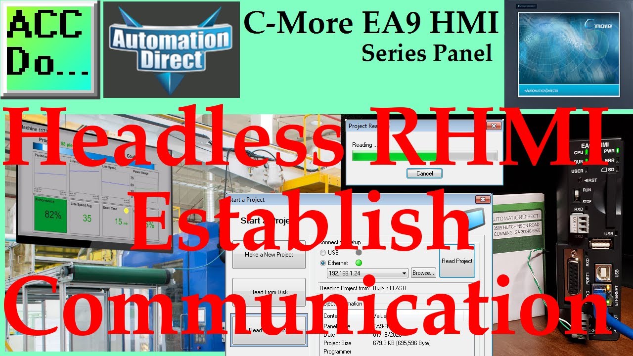 'Video thumbnail for C-More EA9 HMI Series Headless RHMI Panel Establish Communication'