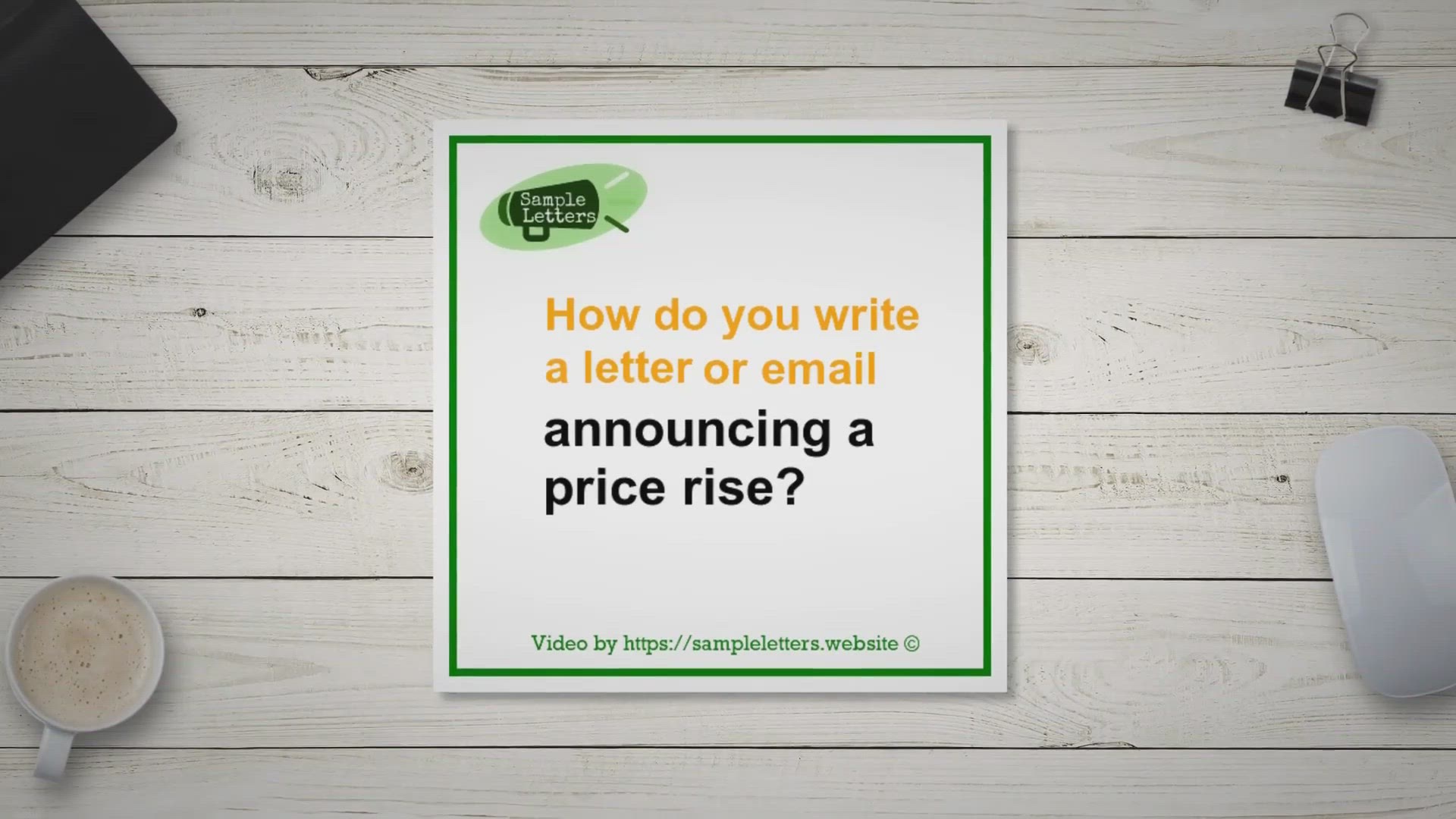 Video thumbnail for How do you write a letter announcing a price rise?