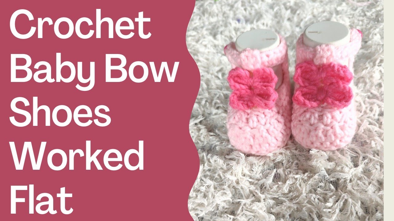 Video thumbnail for How to Crochet Easy and Cute Baby Shoes Worked In Rows | Step by Step Easy Video Tutorial