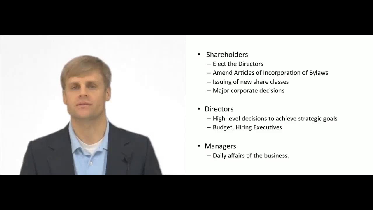 'Video thumbnail for Separation of Authority in Corporation'