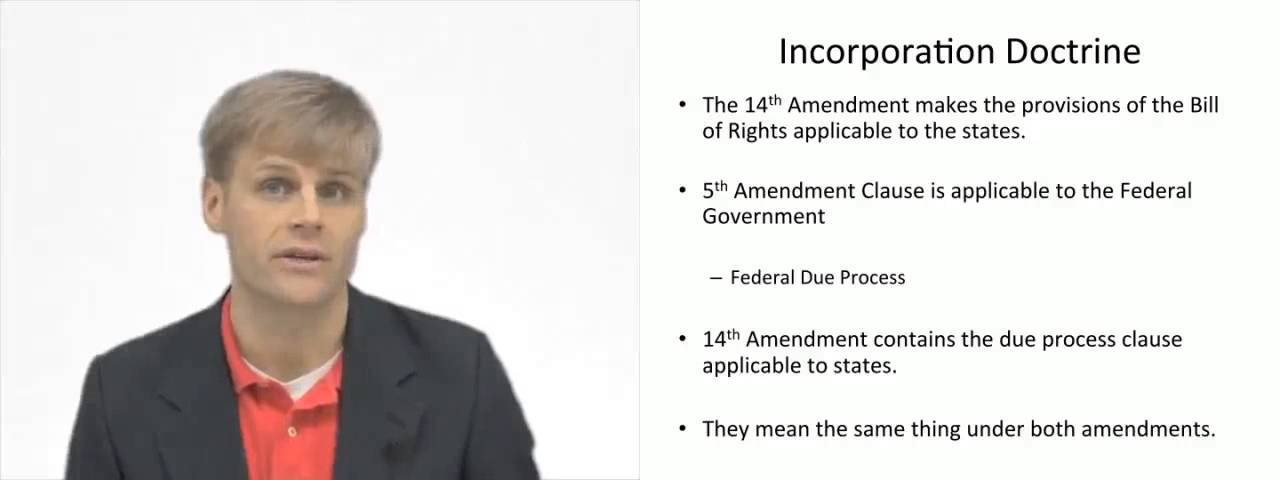 'Video thumbnail for Incorporation Doctrine of the 14th Amendment'