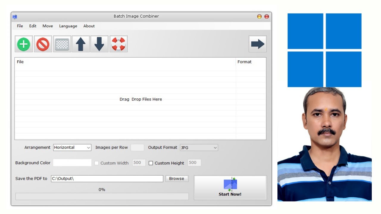 'Video thumbnail for Batch Image Combiner: Combine Images Horizontally or Vertically'