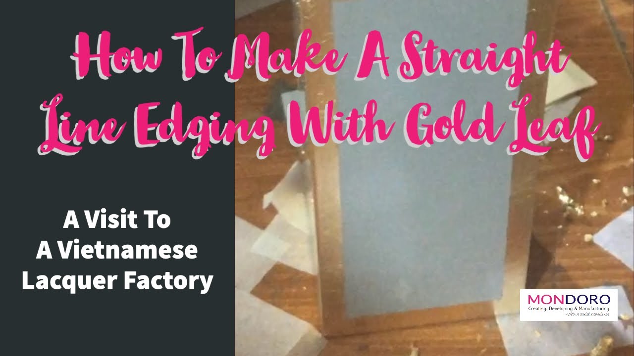 'Video thumbnail for How To Make A Straight Line With Gold Leaf'