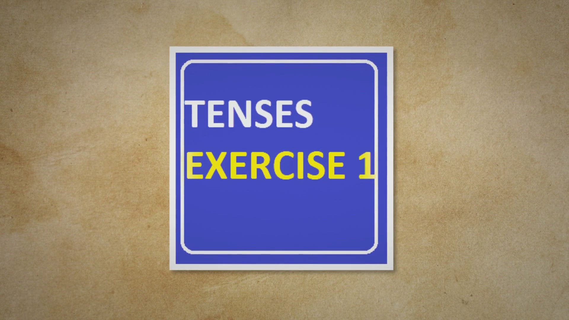 'Video thumbnail for Tenses Exercise -1'