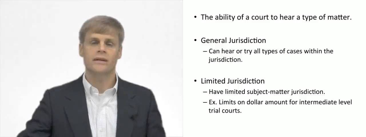 'Video thumbnail for General and Limited - Subject Matter Jurisdiction'