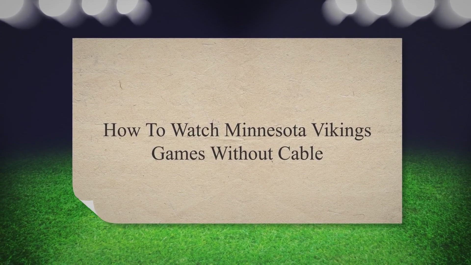 Video thumbnail for How To Watch Minnesota Vikings Live Online Without Cable in 2022