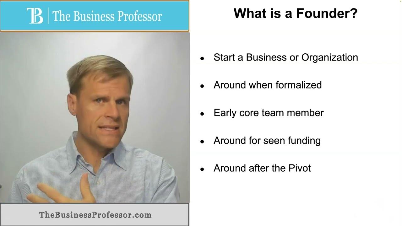 'Video thumbnail for What is a Business Founder?'