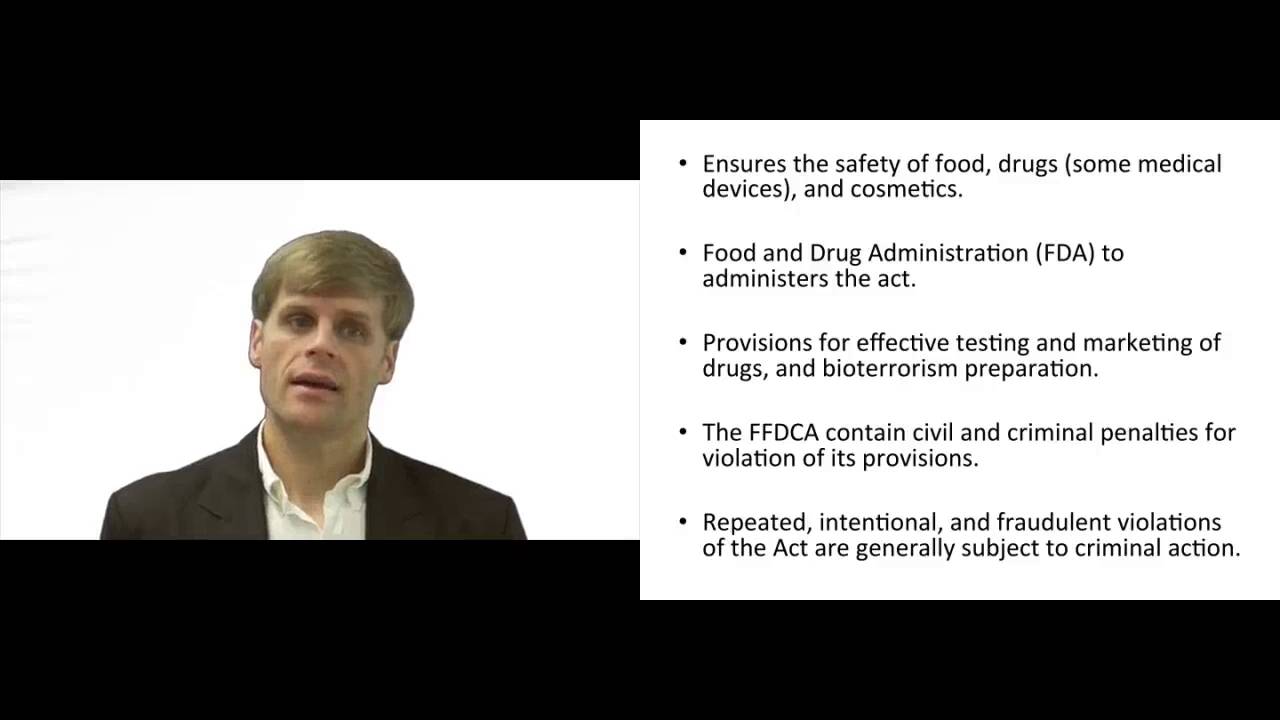 'Video thumbnail for Federal Food Drug and Cosmetic Act'