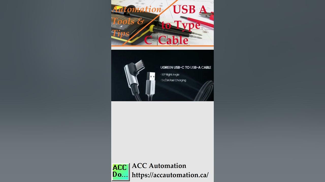 'Video thumbnail for Automation Tools - USB A to Type C Cable'