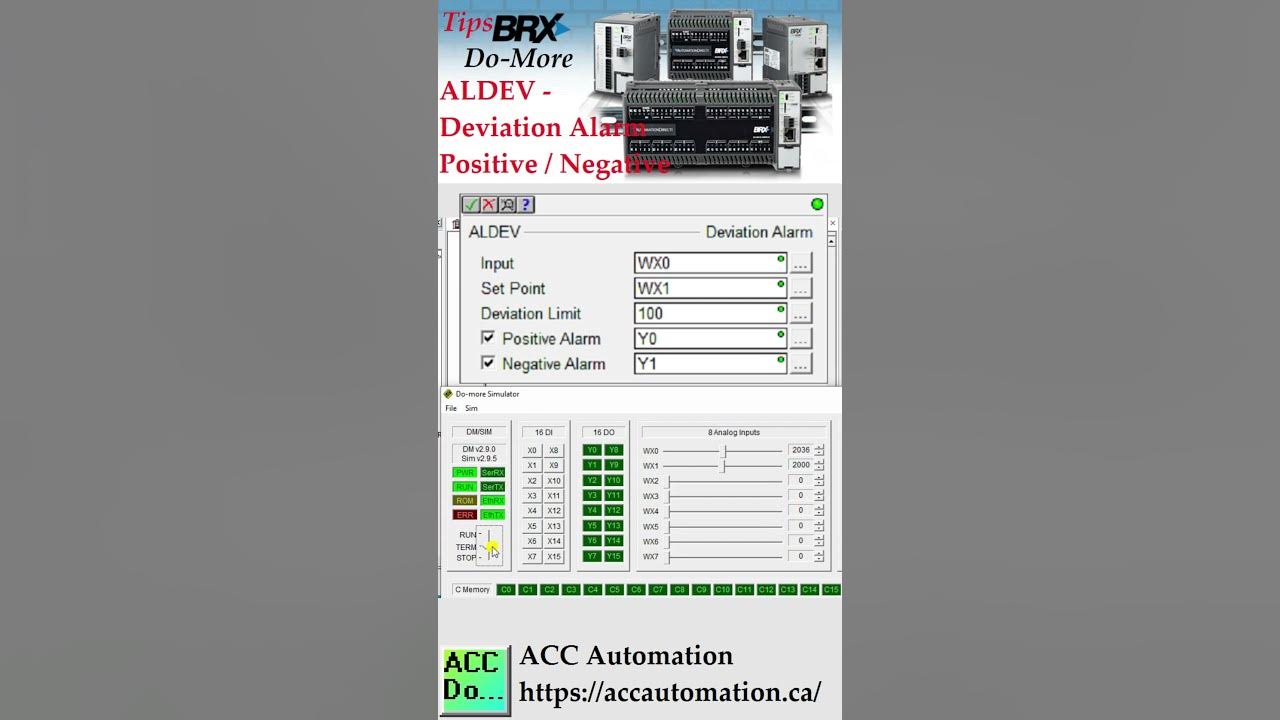 'Video thumbnail for Do-More ALDEV - Deviation Alarm Positive Negative'