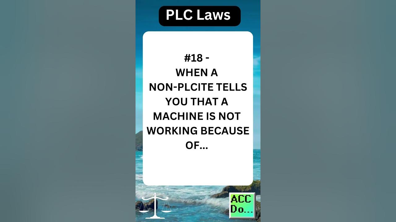 'Video thumbnail for PLC Laws #18 - PROGRAMMING ERRORS'